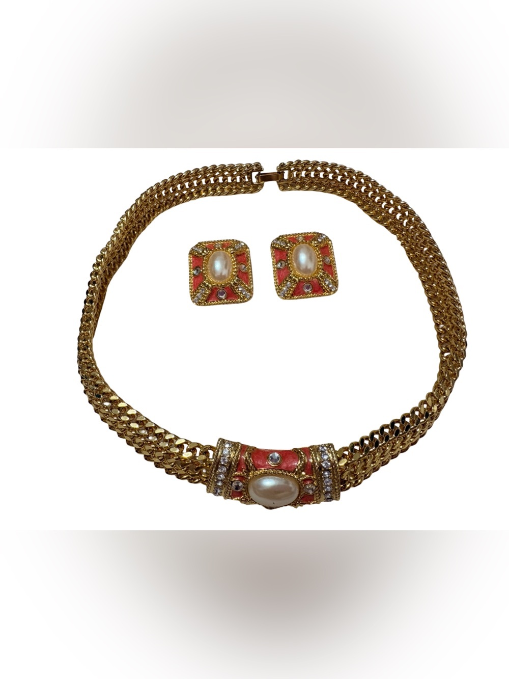 Vintage Edgar Berebi The Savoy Limited Edition Necklace Earrings Set Box